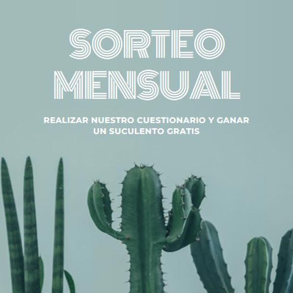 Cuestionario de sorteo mensual green modern-simple