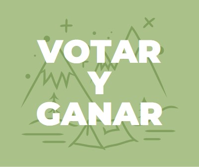 Votar y ganar green whimsical-line