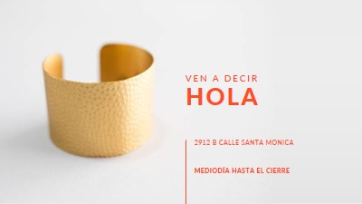 Ven a saludar white modern-bold