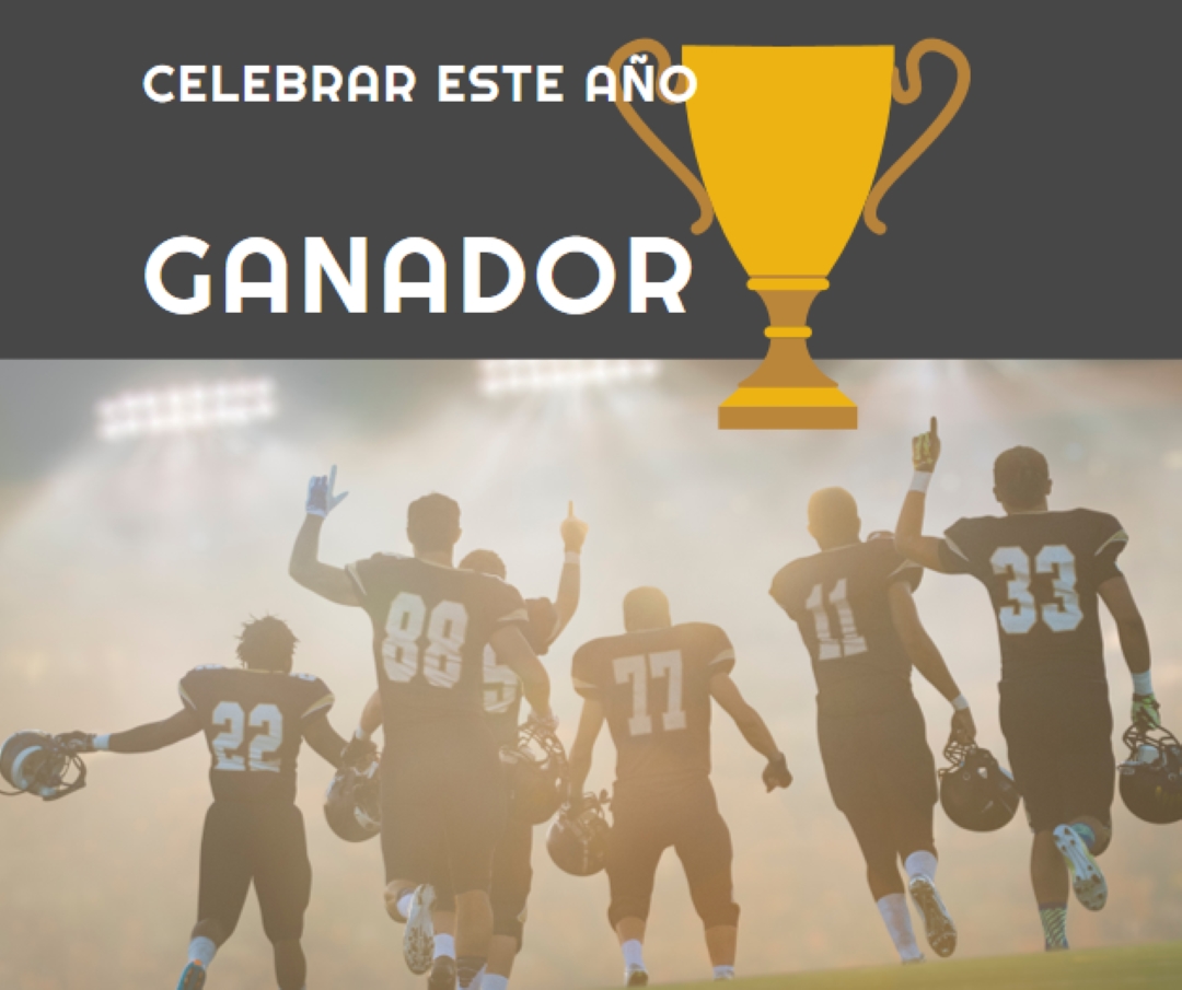 Celebrar al ganador blue modern-simple