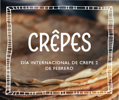 Un crepe a la vez brown whimsical-line