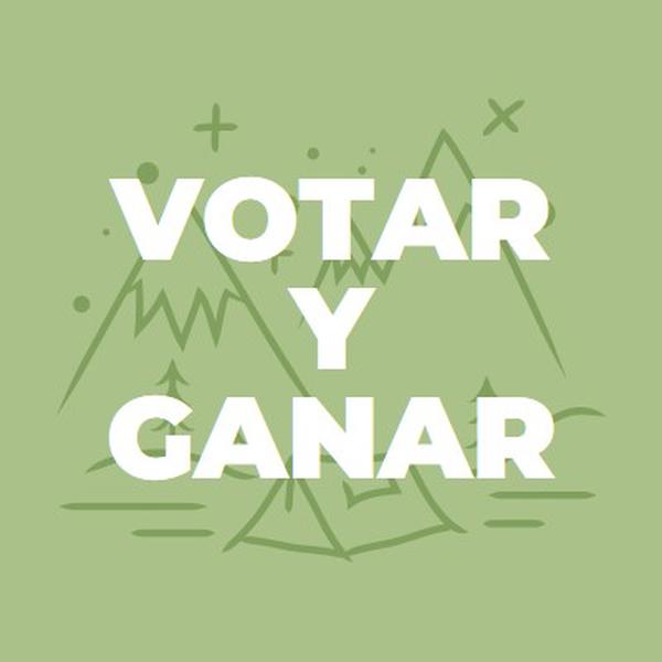 Votar y ganar green whimsical-line