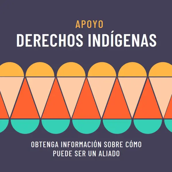 Apoyar los derechos indígenas blue modern-color-block