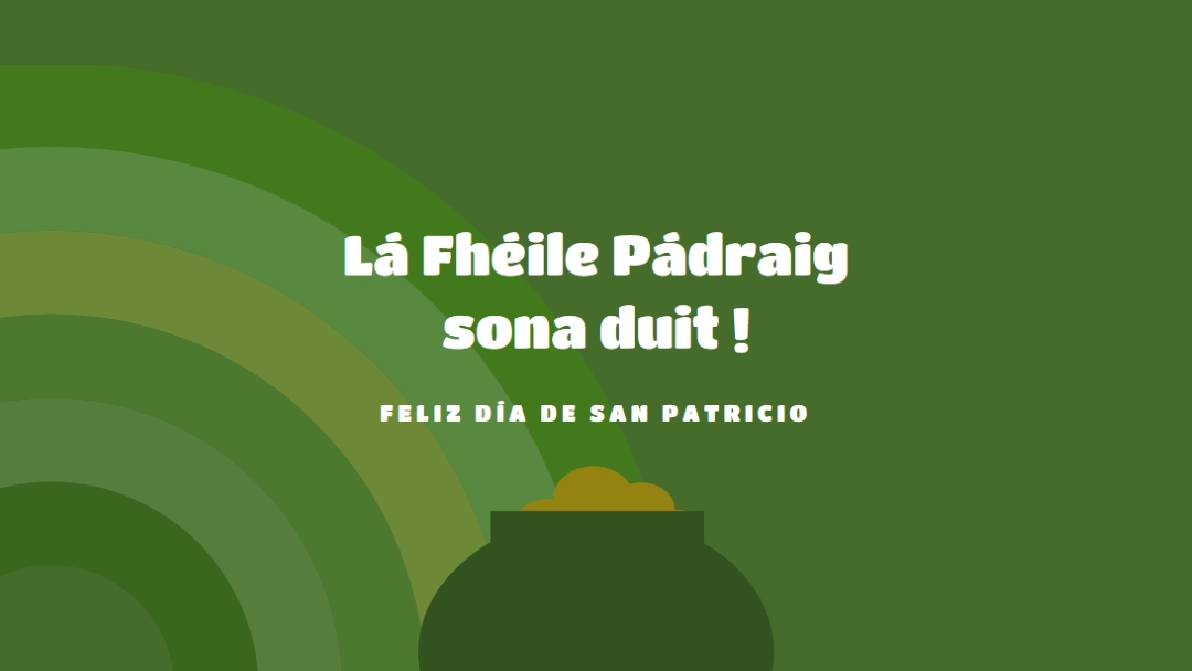 Feliz Día de San Patricio green vintage-retro