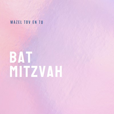 Celebrando tu bat mitzvah pink modern-simple