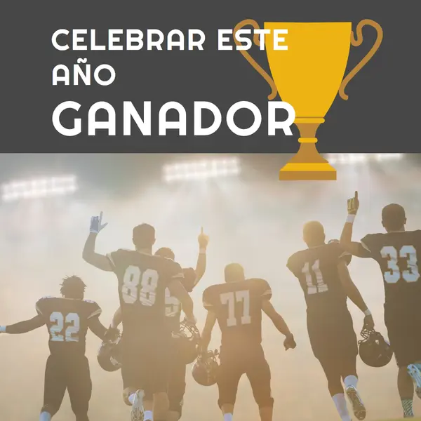 Celebrar al ganador blue modern-simple