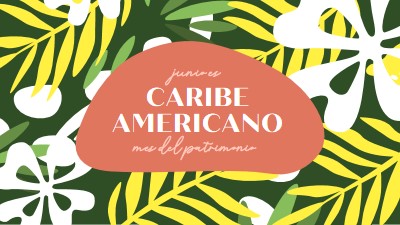 Honrar la herencia caribeña americana green organic-simple