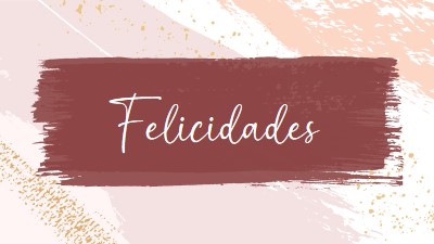 Felicitaciones sencillas pink organic-simple