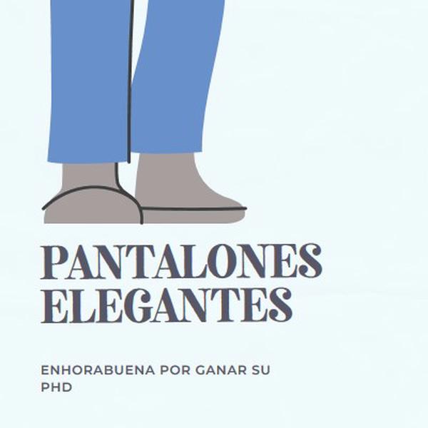 Pantalones elegantes blue modern-color-block