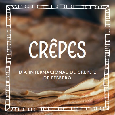 Un crepe a la vez brown whimsical-line