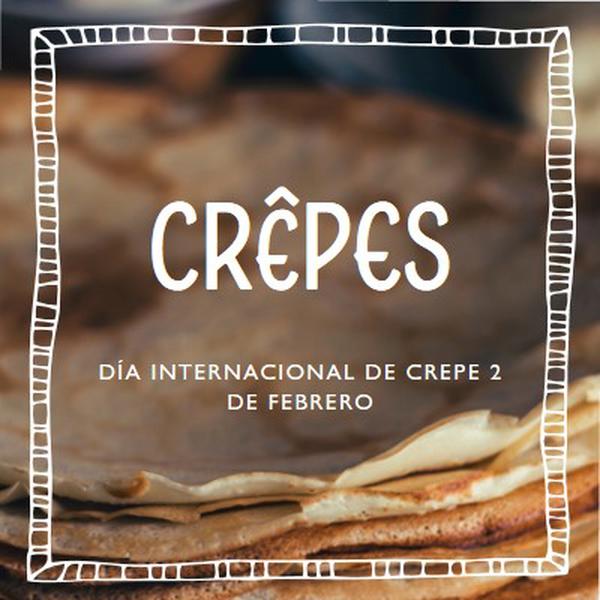 Un crepe a la vez brown whimsical-line