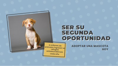 Cachorro de segunda oportunidad blue modern-bold