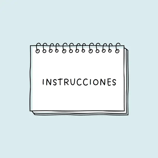 Tus instrucciones blue whimsical-line
