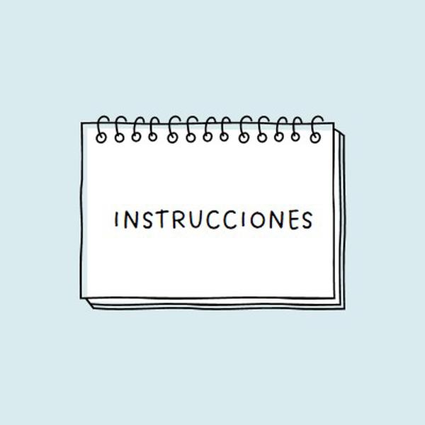 Tus instrucciones blue whimsical-line