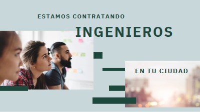 Estamos contratando ingenieros blue modern-simple