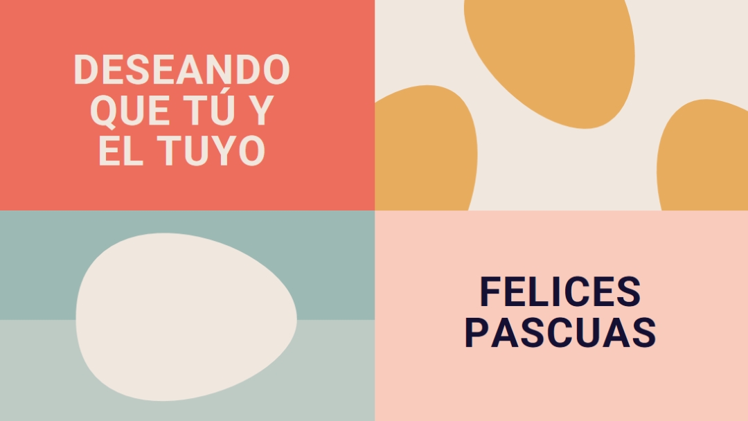 Feliz Pascua para ti y la tuya orange modern-color-block
