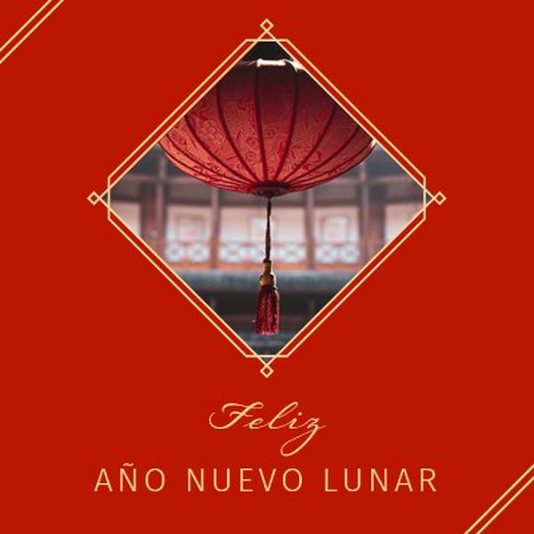 Celebrar el Año Nuevo Lunar red modern-simple