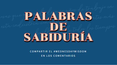 Palabra a los sabios blue modern-simple