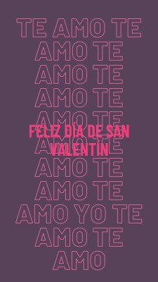 Te amo, San Valentín purple modern-bold