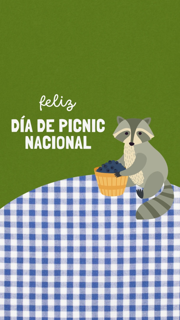 Feliz Día Nacional de Picnic green whimsical-color-block