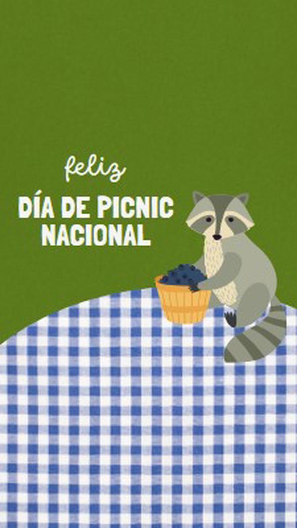 Feliz Día Nacional de Picnic green whimsical-color-block