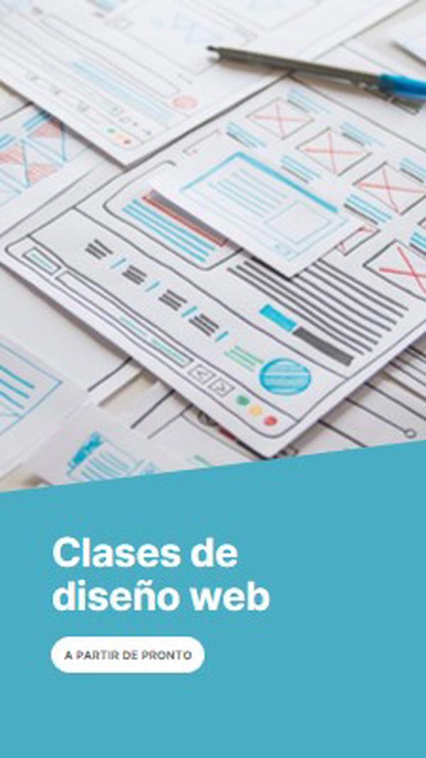 Clases de diseño web blue modern-simple