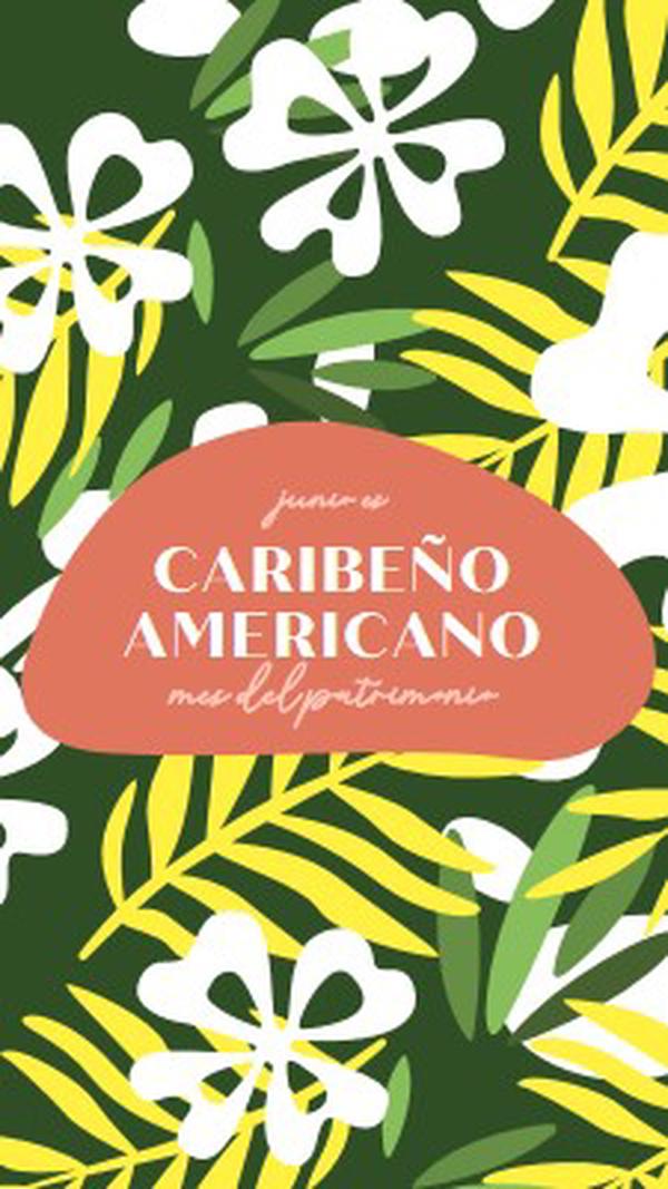 Honrar la herencia caribeña americana green organic-simple