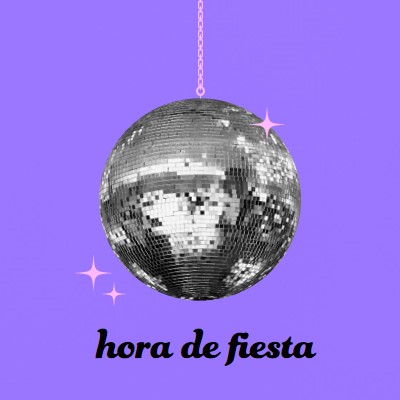 Fiesta en todas las ocasiones purple simple,collage,disco,fun,playful,photo