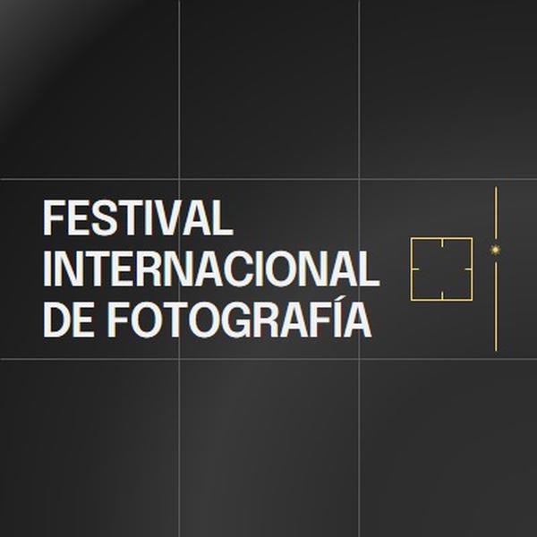 Festival internacional de fotografía black modern,moody,camera,grid,geometric,pattern