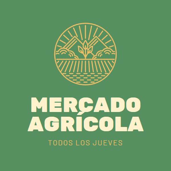 Ven al mercado de agricultores green clean,simple,logo,organic,typographic,rustic