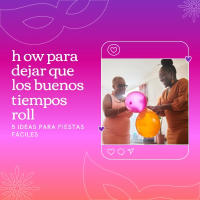 Ideas para fiestas pink modern,bright,frame,gradient,photo,line