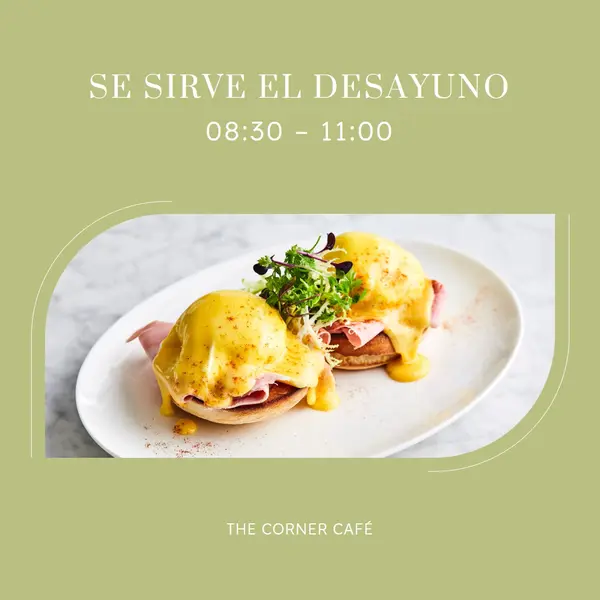 El desayuno se sirve green modern,minimal,linear