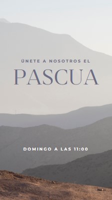 Únete a nosotros el Domingo de Pascua gray modern-simple