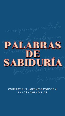 Palabra a los sabios blue modern-simple