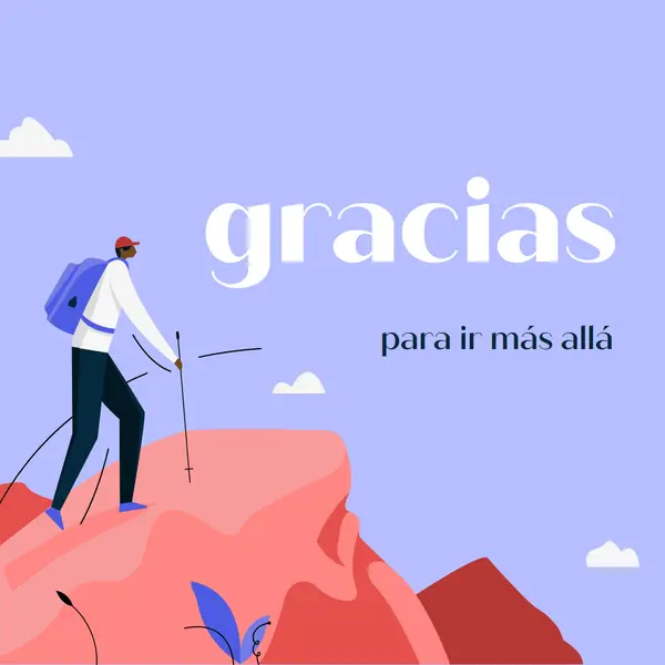 Tarjeta de agradecimiento al empleado blue simple,inspiring,mountain,graphic,illustration,bold