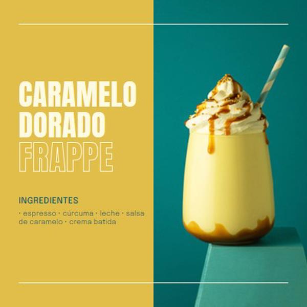 Caramelo dorado frappe yellow modern,simple,duotone