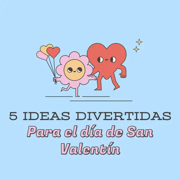 5 divertidas ideas para el Día de San Valentín blue retro,colorful,characters,bright,fun,cute