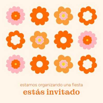 Estamos organizando una fiesta orange bold,fun,graphic