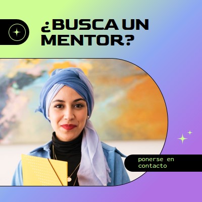 ¿Buscas un mentor? purple modern,bold,gradient,geometric,photo,sparkle