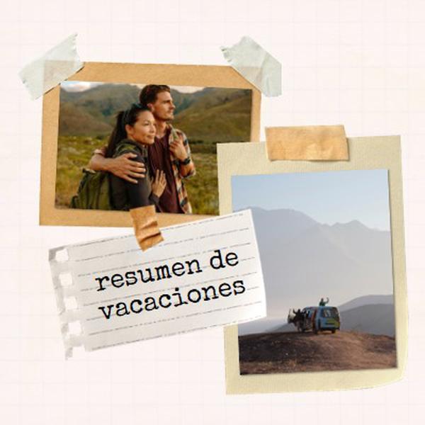 Resumen de nuestras vacaciones white photographic,scrapbook,collage,simple,retro,travel