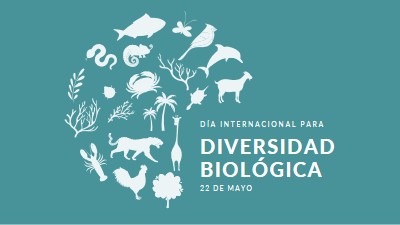 Celebrar el Día Mundial de la Biodiversidad blue modern-simple