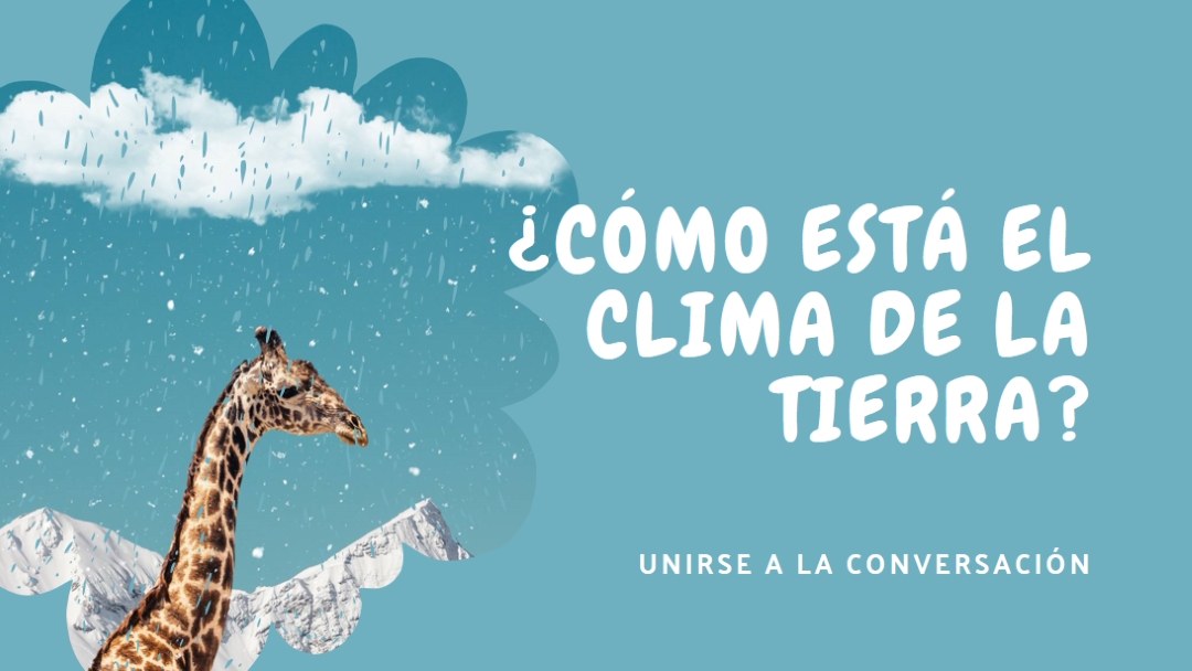Hablemos sobre el cambio climático blue whimsical-color-block