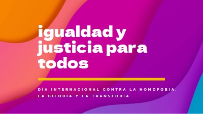 Día Internacional de Honor contra la Homofobia purple modern-bold