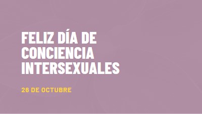 Feliz Día de concienciación intersexuales purple modern-bold