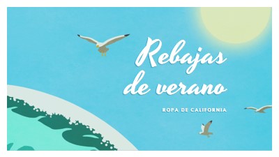 Anuncio de oferta de verano blue vintage-retro