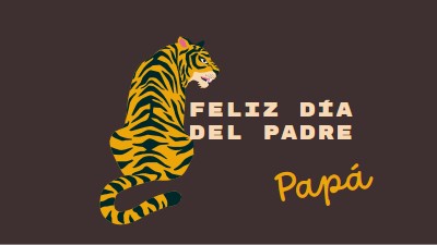 Feliz Día del Padre, papá brown whimsical-color-block