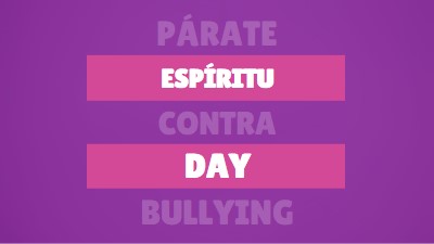 Ponerse al día contra el acoso escolar purple modern-bold