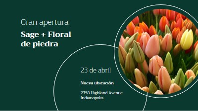 Gran apertura de boutique floral green modern-simple