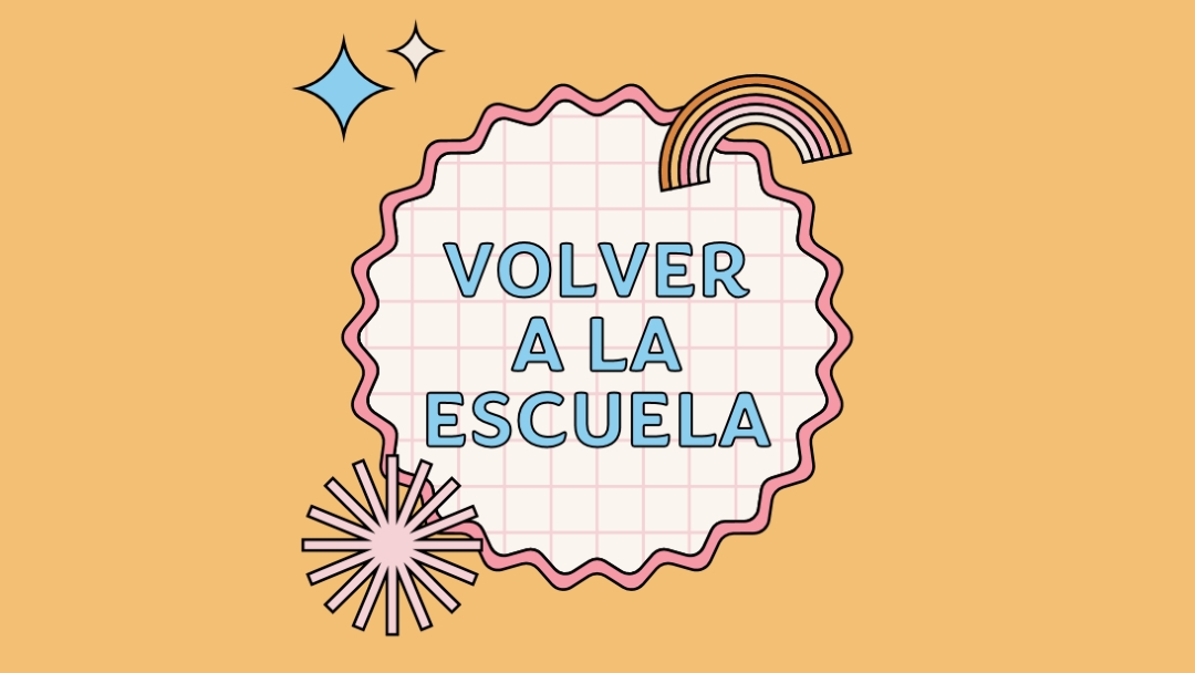 Deslumbrar a la escuela orange vintage-retro