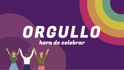 Celebrar el orgullo purple modern-bold